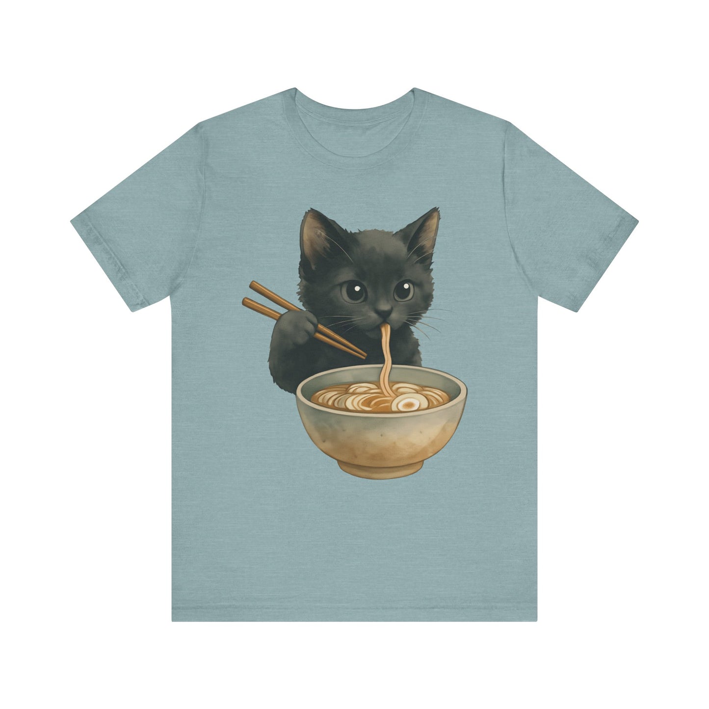 Kitten Eating Ramen T-Shirt