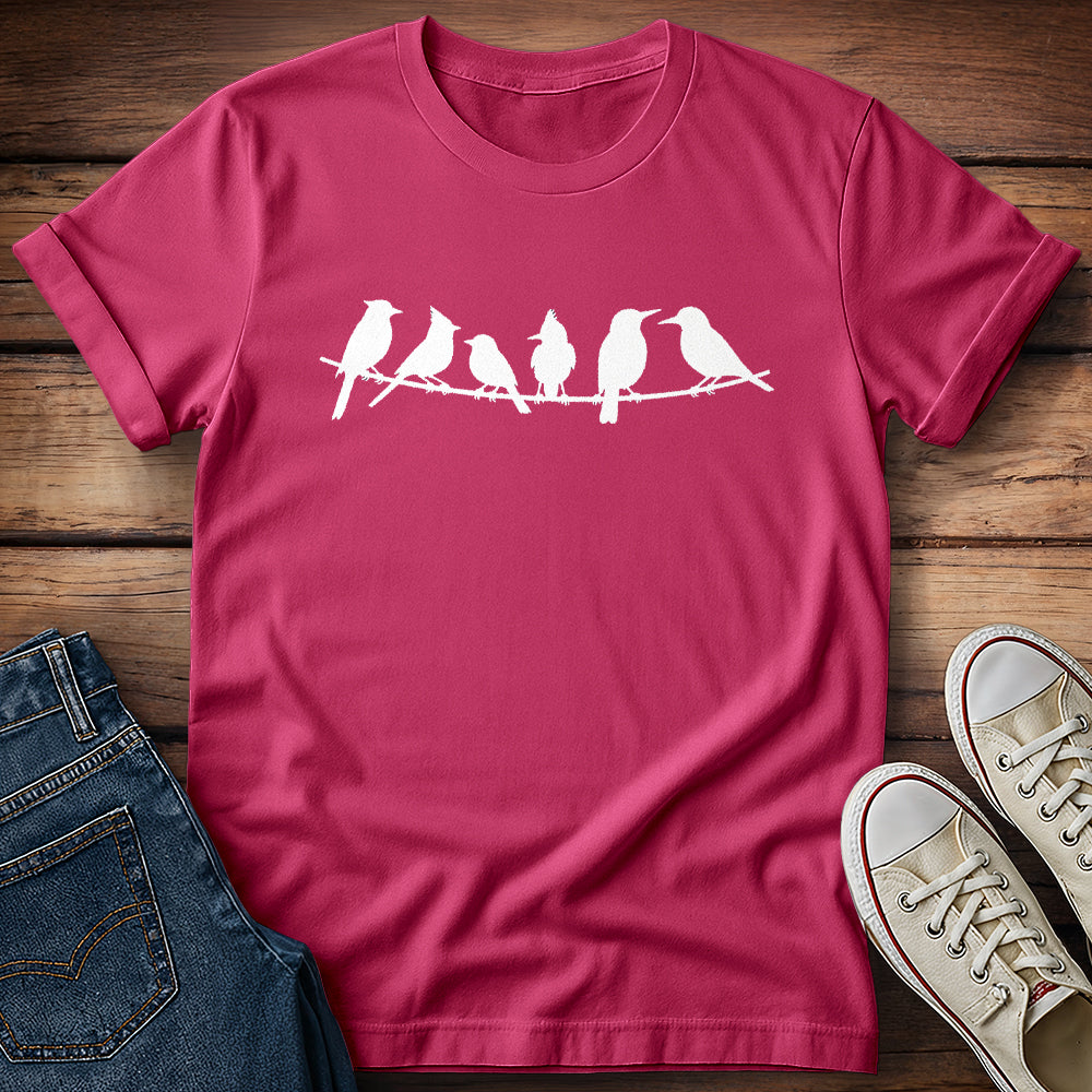Birds on Wire Silhouette T-Shirt