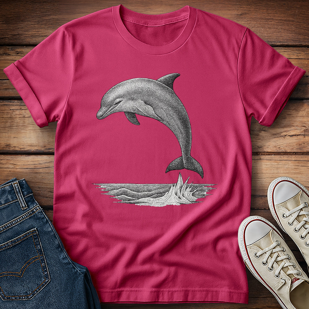 Stippled Dolphin T- Shirt