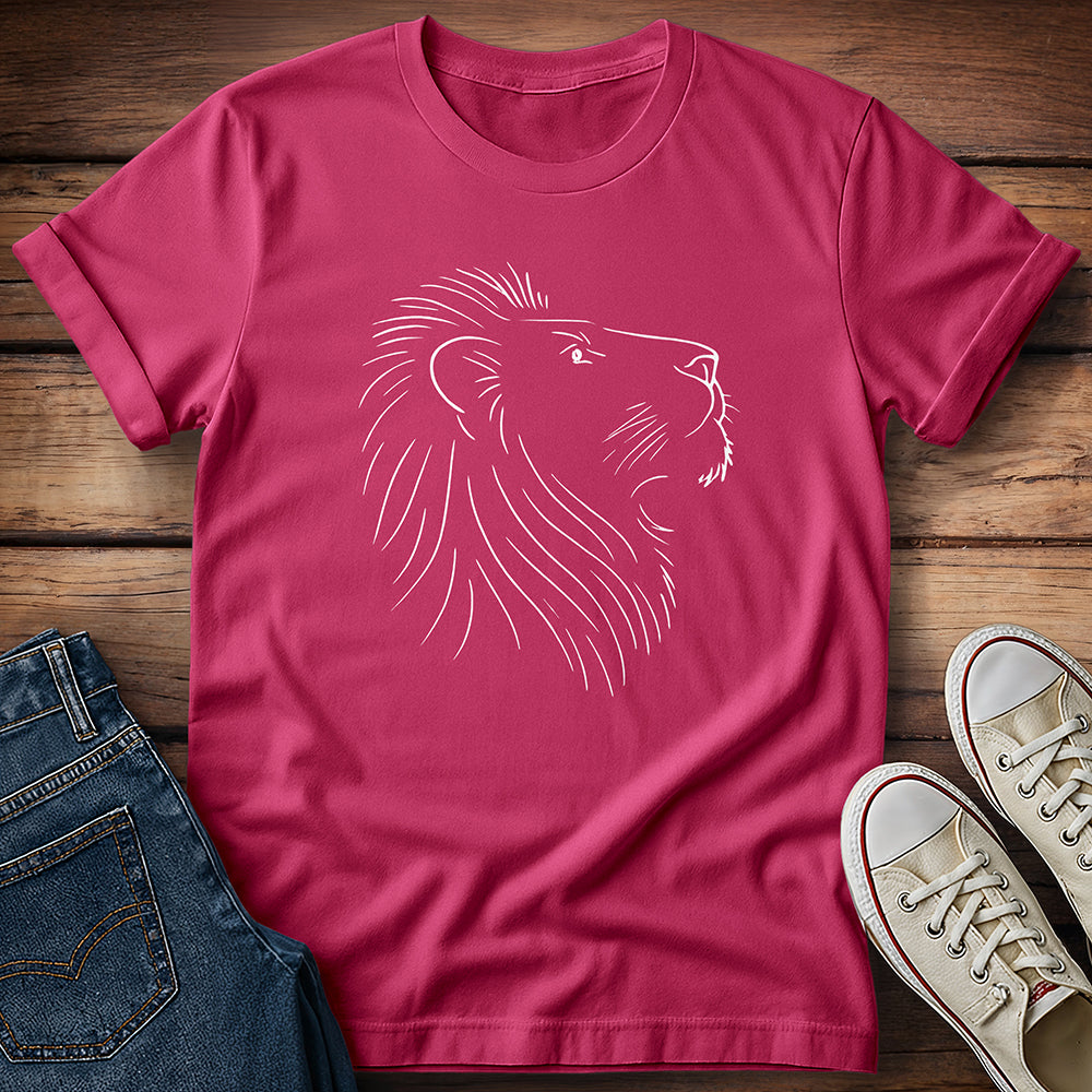 Lion Line Art T-Shirt