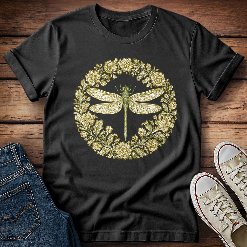 Floral Dragonfly T-Shirt