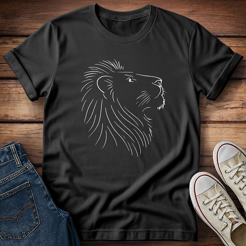 Lion Line Art T-Shirt