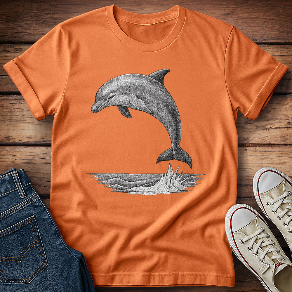 Stippled Dolphin T- Shirt