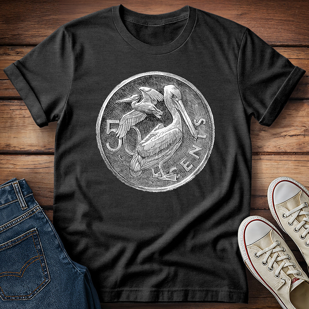 British Virgin Island Pelican Coin T-Shirt