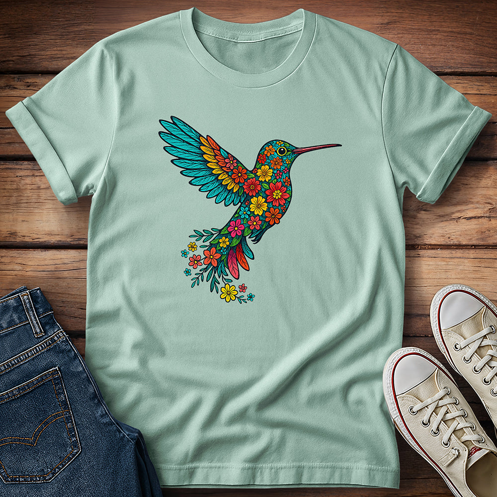Flowery Hummingbird T-Shirt