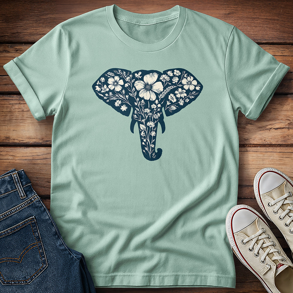 Floral Elephant T-Shirt