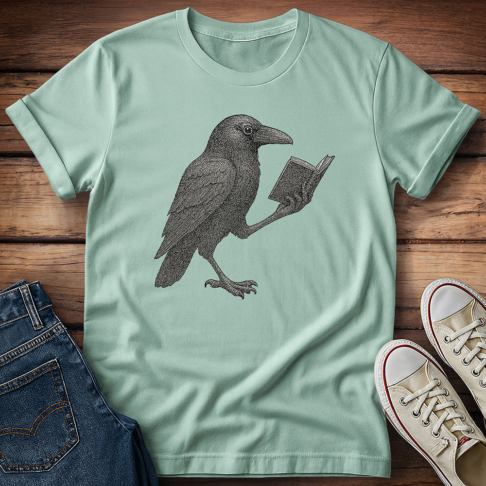 Crow Reading T-Shirt
