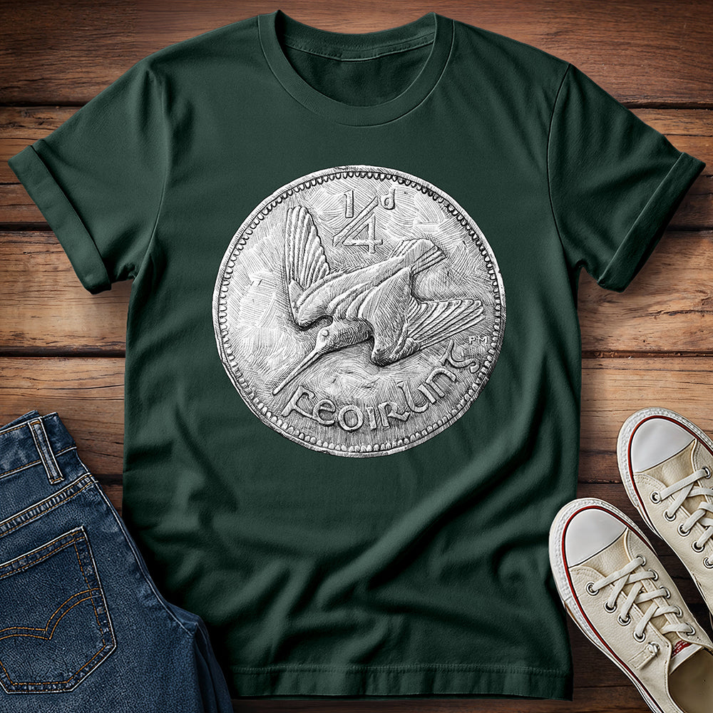 Diving Bird Ireland Coin T-Shirt