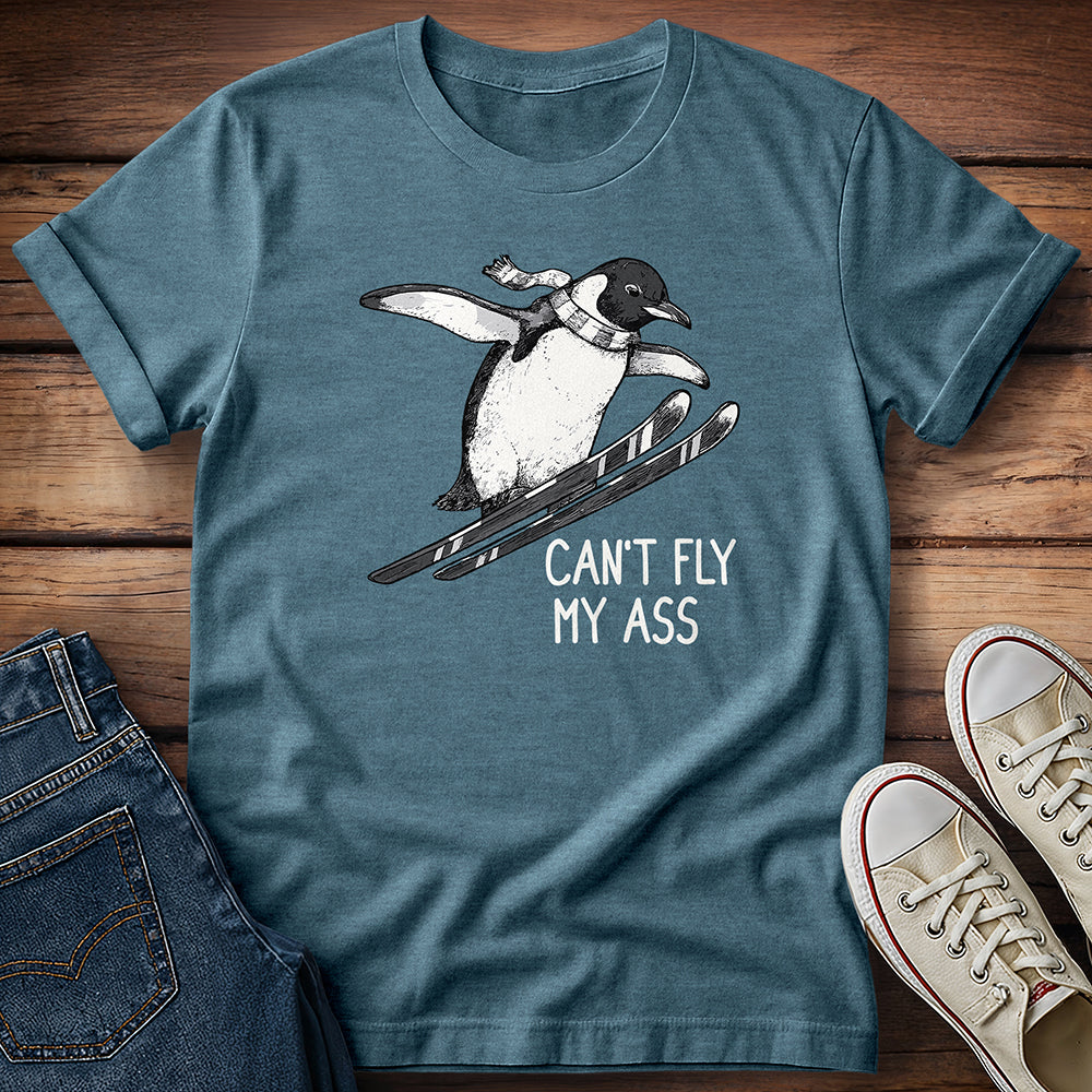 Penguin Ski Jump: Can’t Fly, Still Send It! T-Shirt