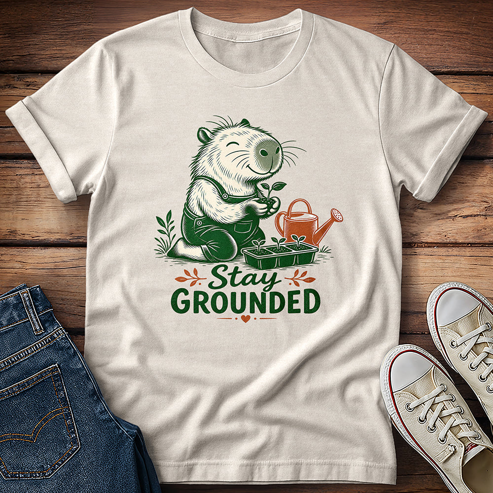 Capybara Gardening - Stay Grounded T-Shirt