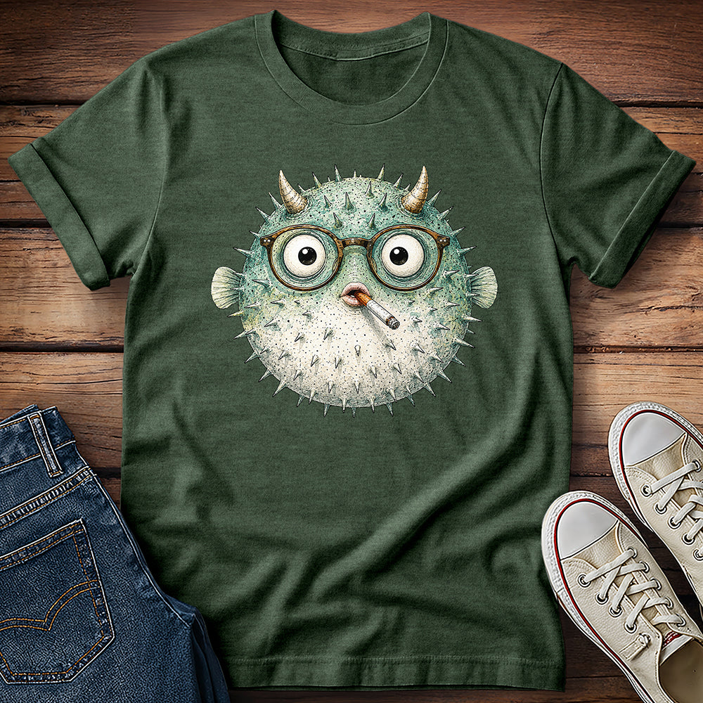 Puffer Fish Smoking T-Shirt