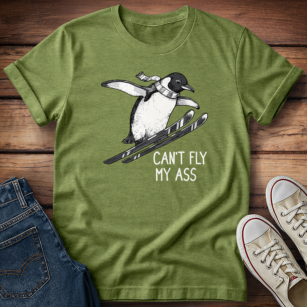 Penguin Ski Jump: Can’t Fly, Still Send It! T-Shirt