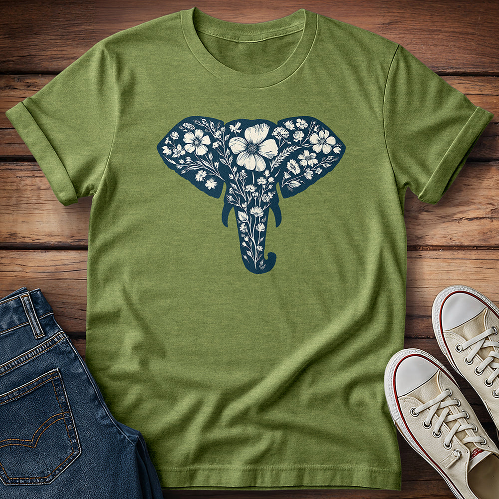 Floral Elephant T-Shirt