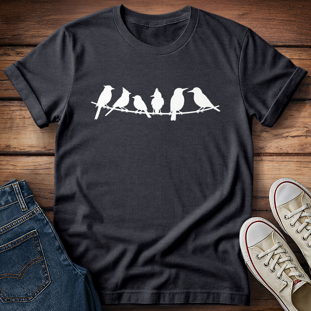 Birds on Wire Silhouette T-Shirt