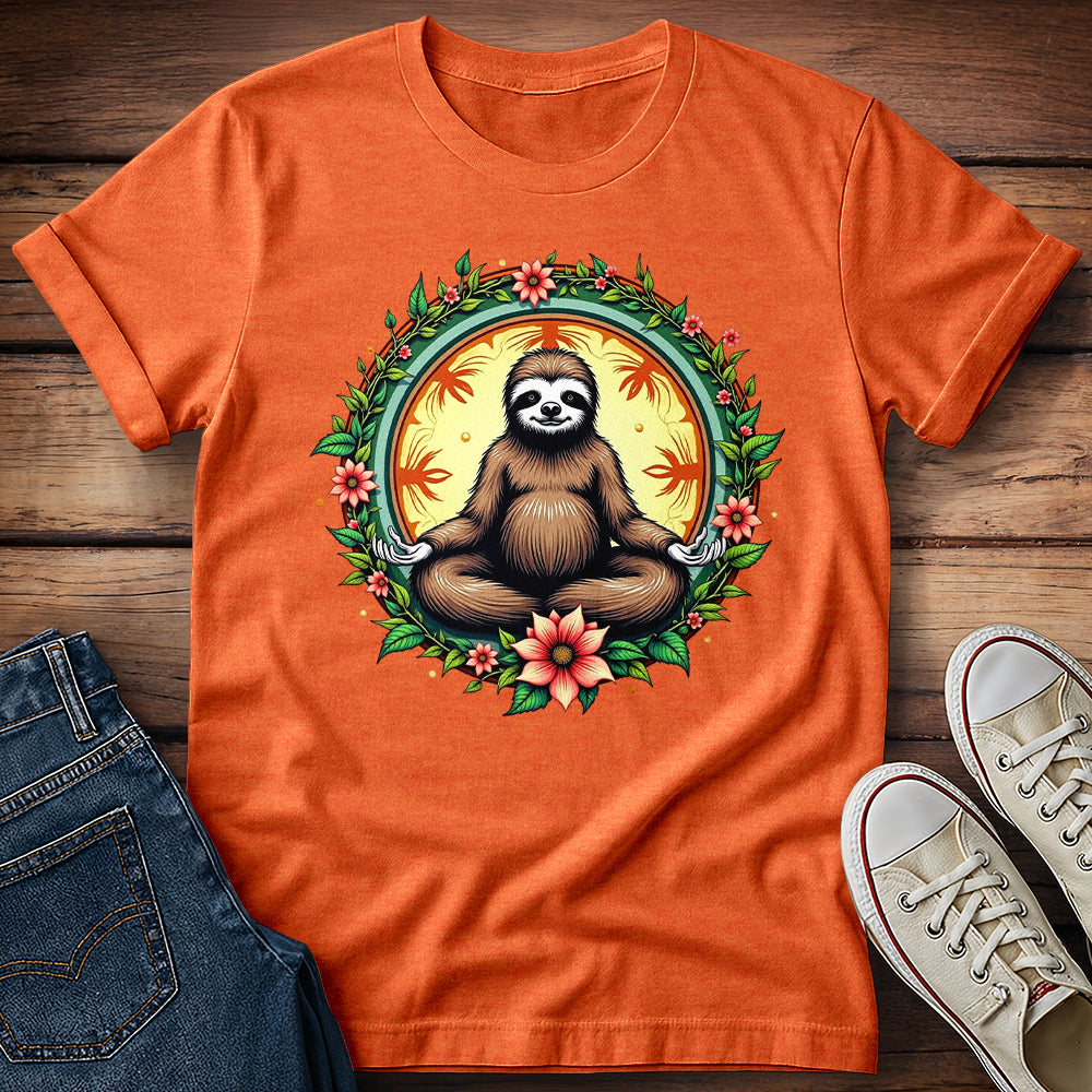 Meditating Sloth Mandala T-Shirt