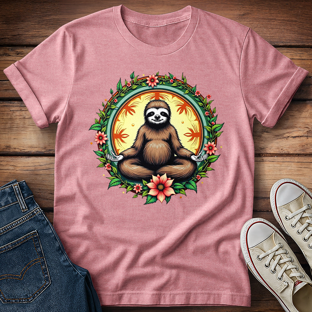 Meditating Sloth Mandala T-Shirt
