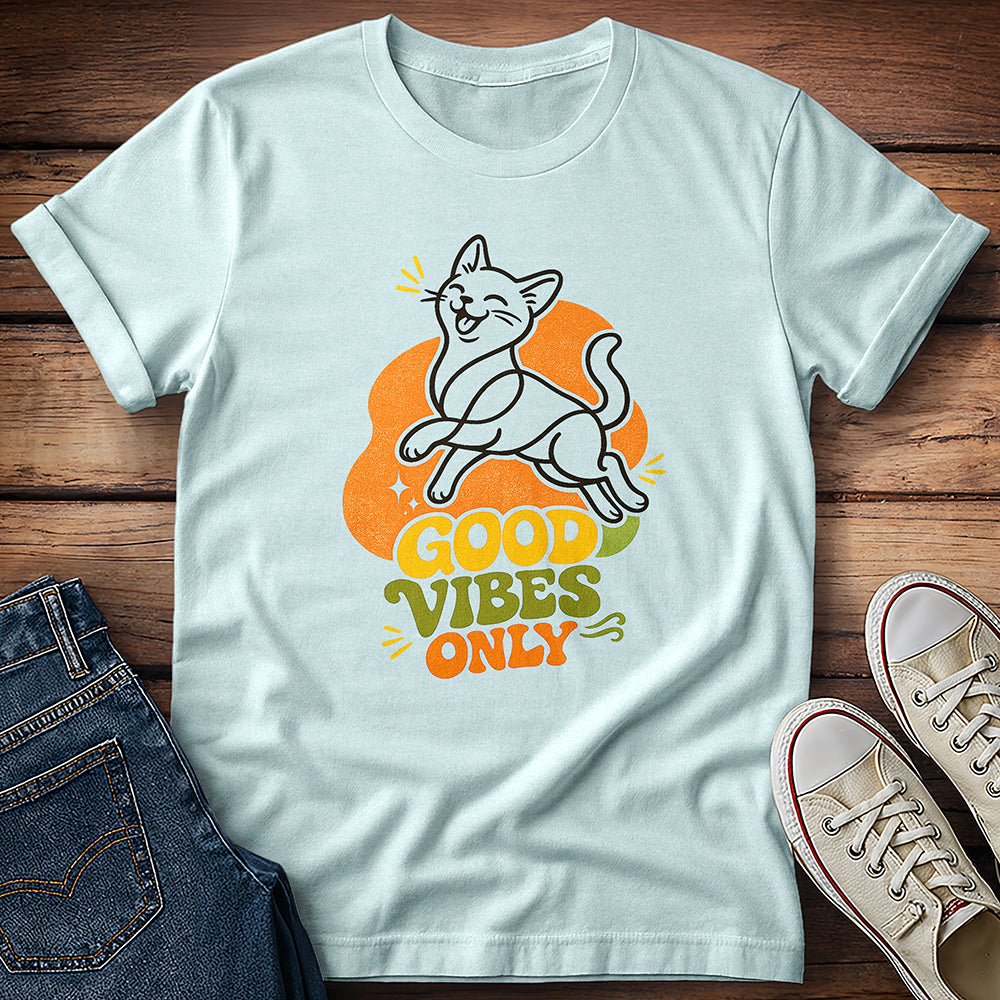 Cat -Good Vibes Only T-Shirt