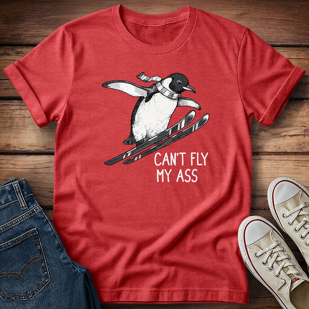 Penguin Ski Jump: Can’t Fly, Still Send It! T-Shirt