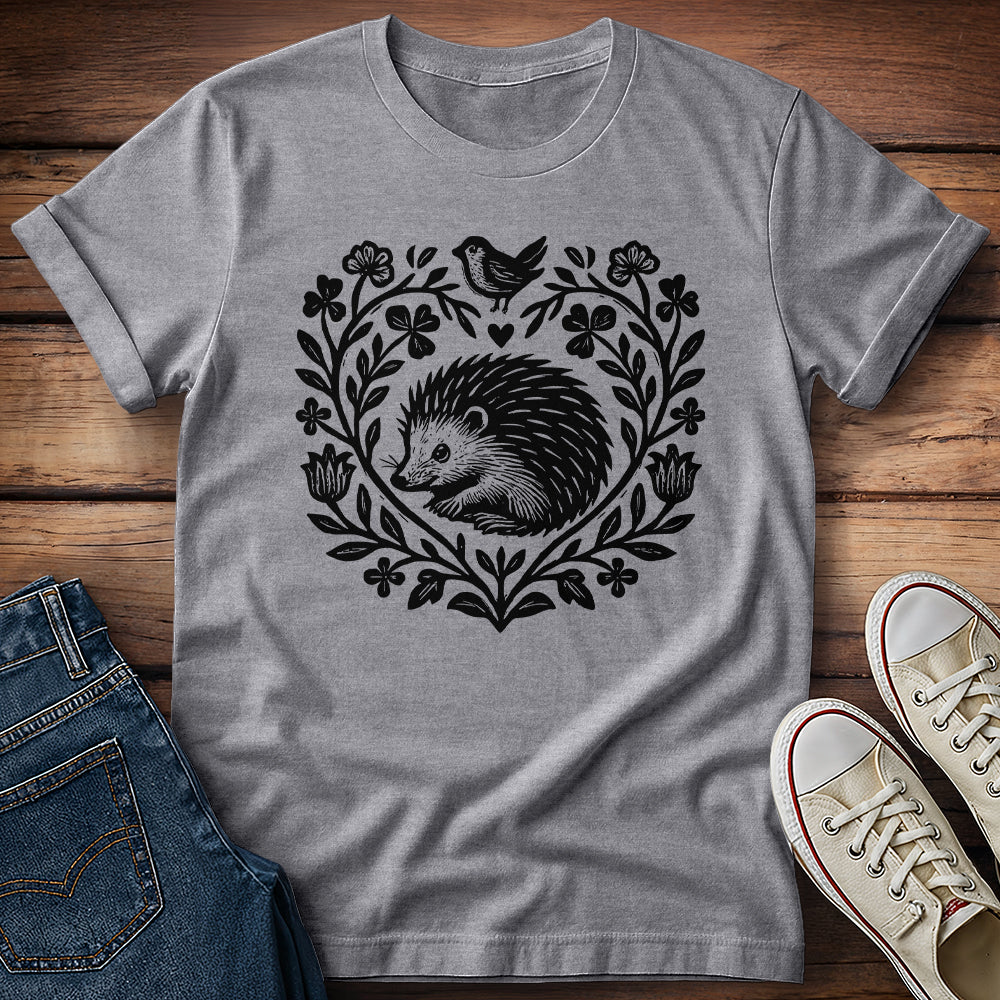 Hedgehog Linocut T-Shirt