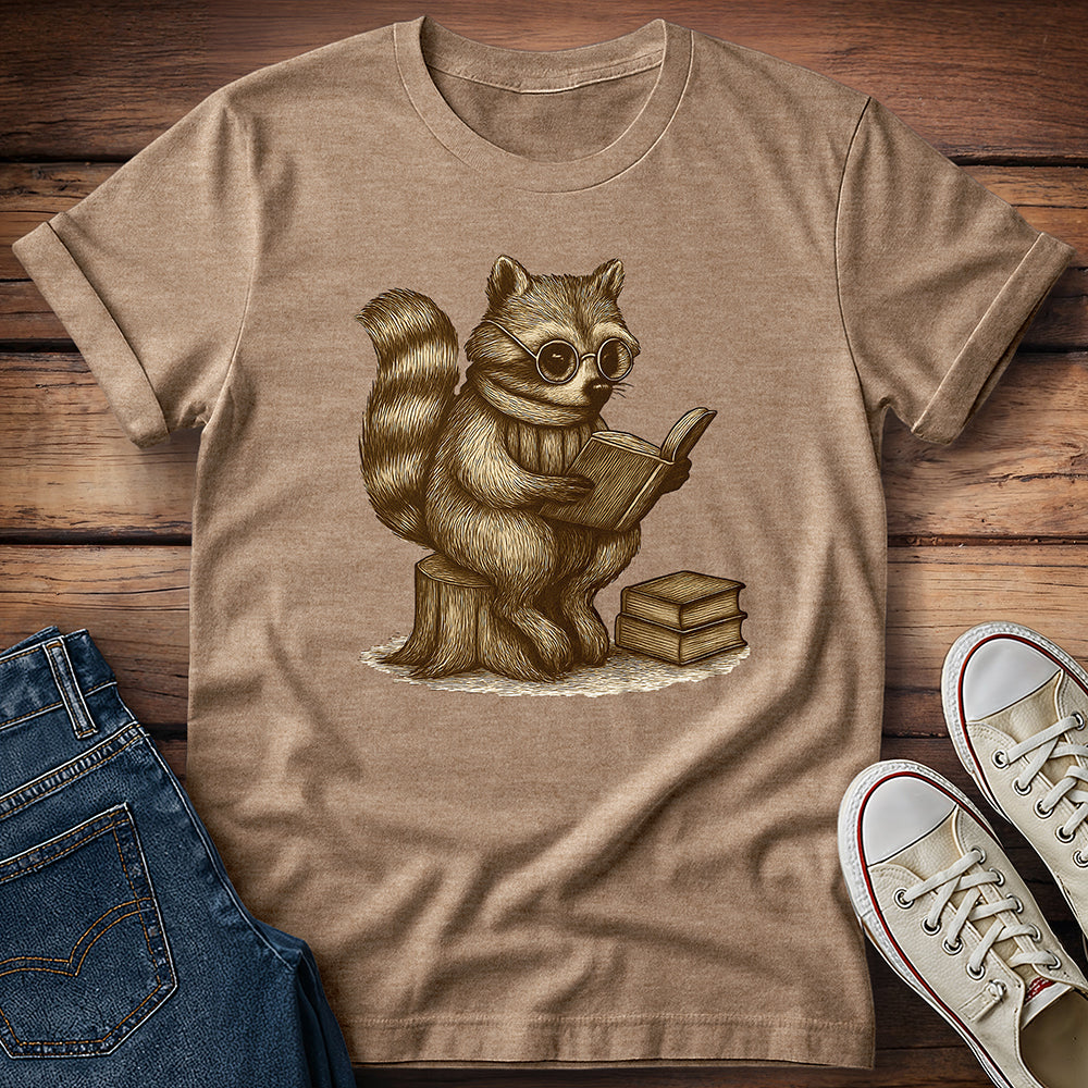 Raccoon Reading T-Shirt