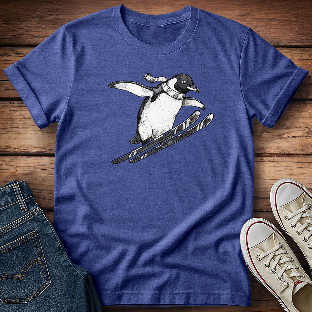 Penguin Ski Jump - Little Bird, Big Drop T-Shirt