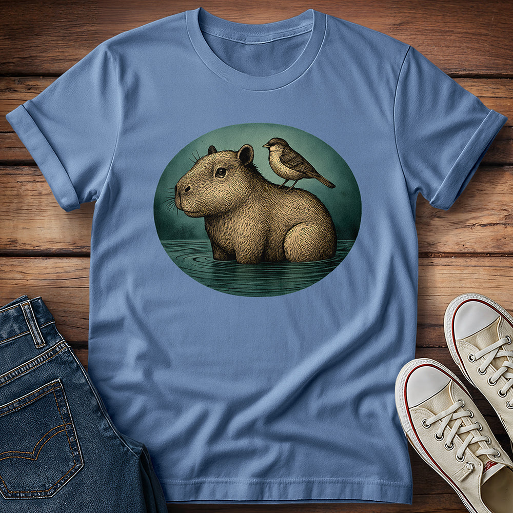 Capybara and Sparrow T-Shirt