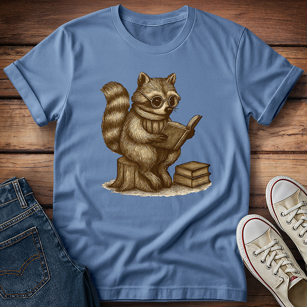 Raccoon Reading T-Shirt