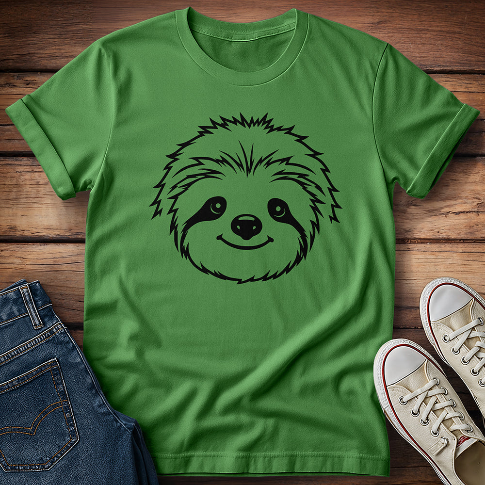 Baby Sloth Line Art T-Shirt