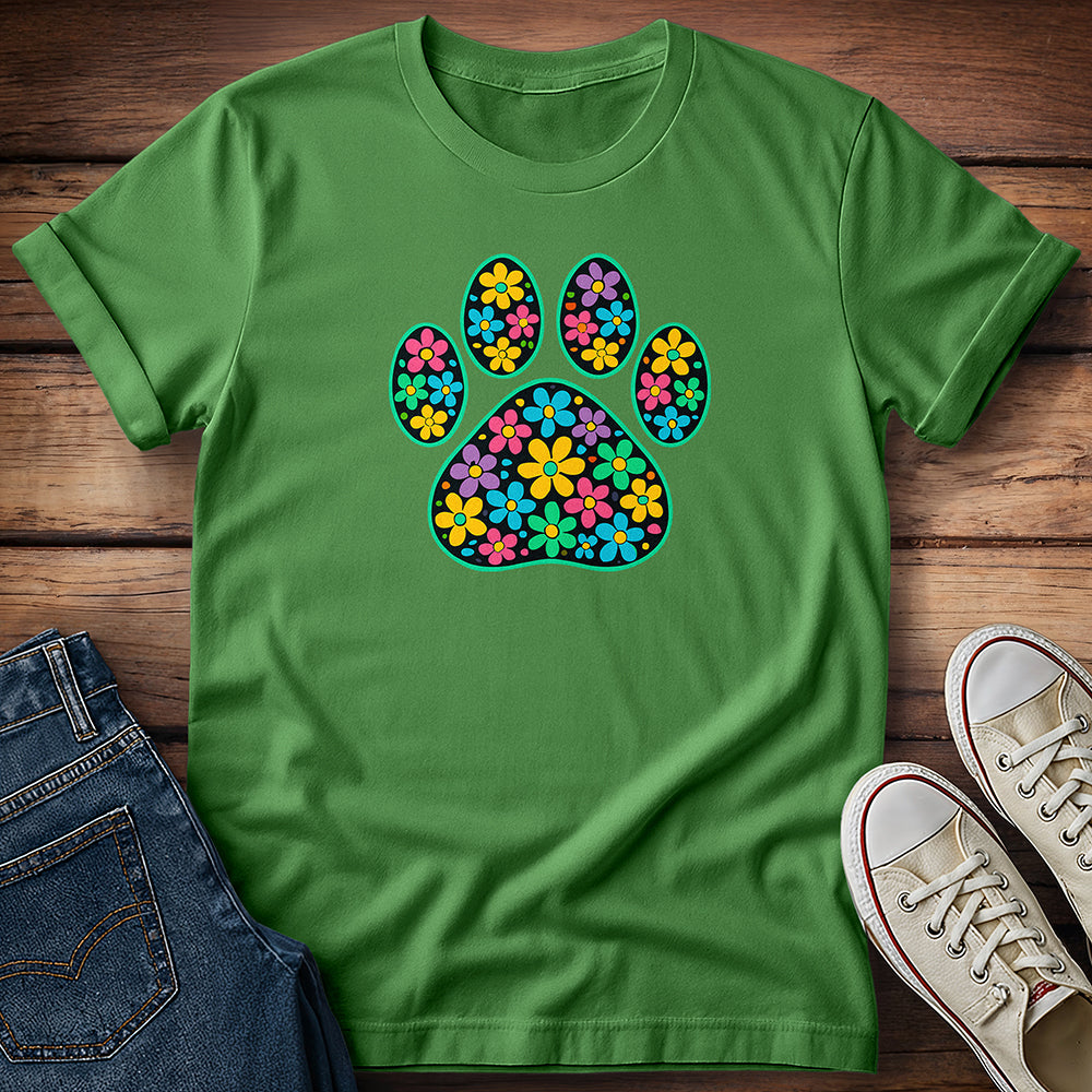 Flowered Paw T-Shirt