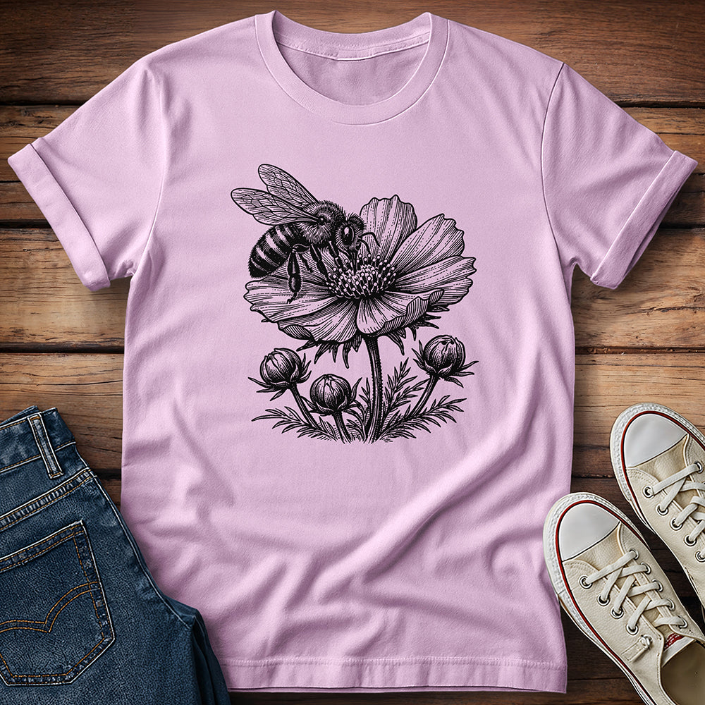 Honeybee and Cosmos in Bloom T-Shirt