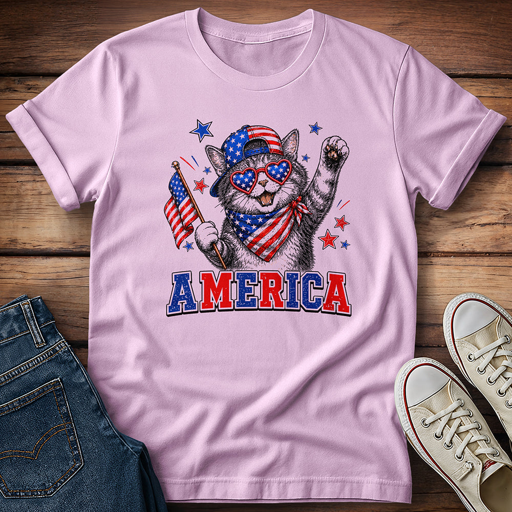 Cat 4th of July T-Shirt