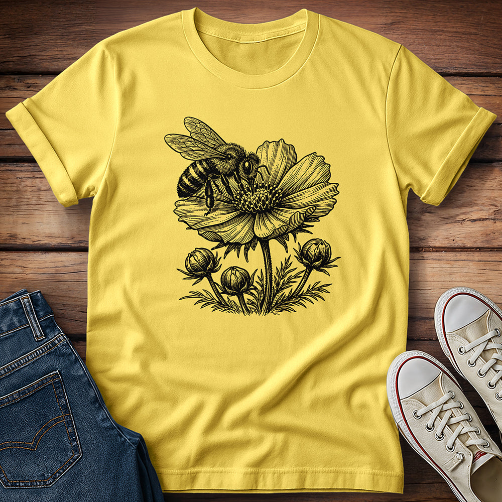 Honeybee and Cosmos in Bloom T-Shirt