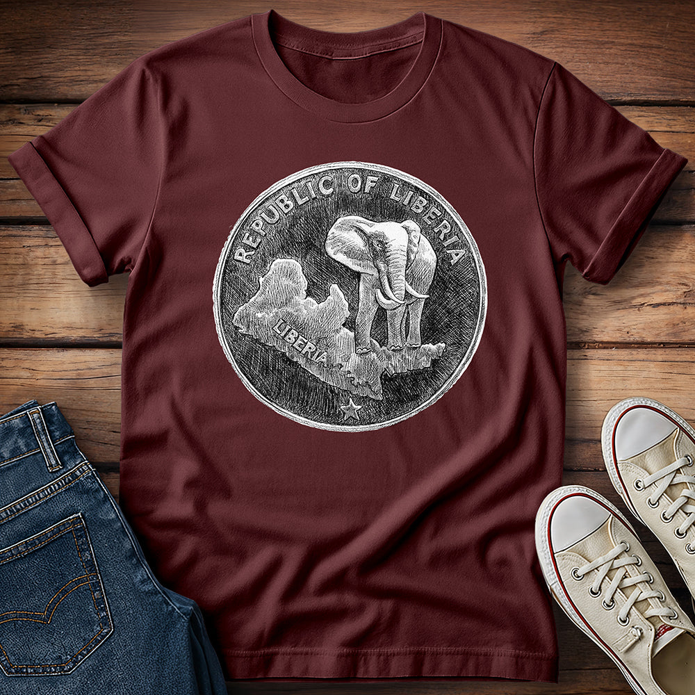 Elephant Coin - Liberia T-Shirt