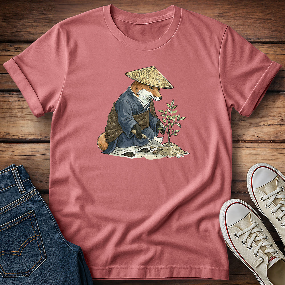 Zen Fox Gardener - Grow at Your Own Pace T-Shirt