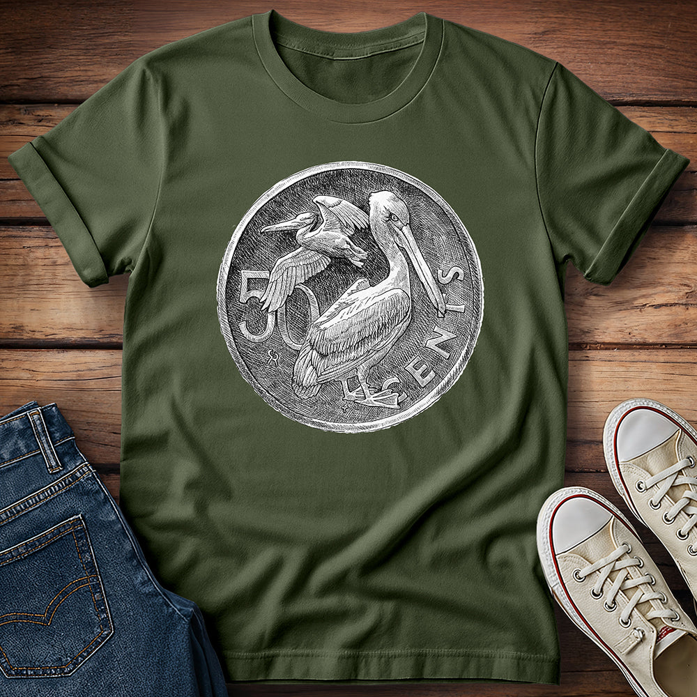 British Virgin Island Pelican Coin T-Shirt