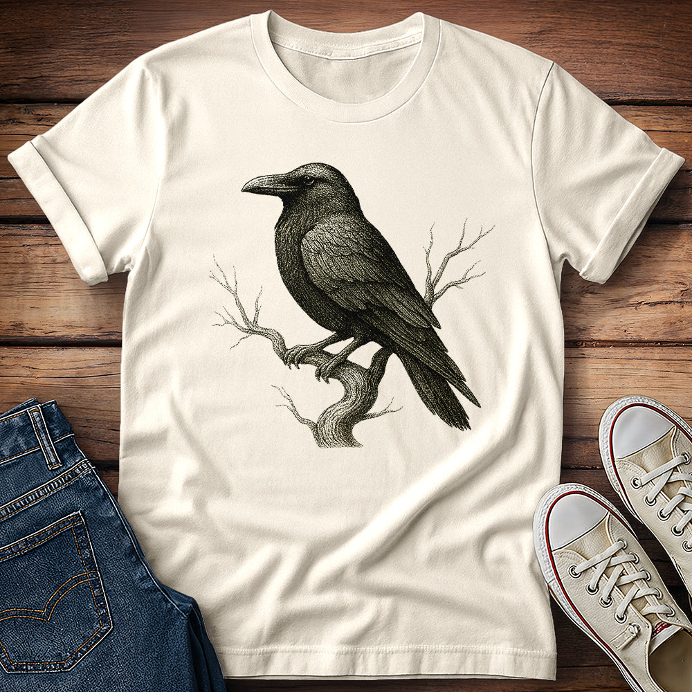Crow on Branch T-Shirt