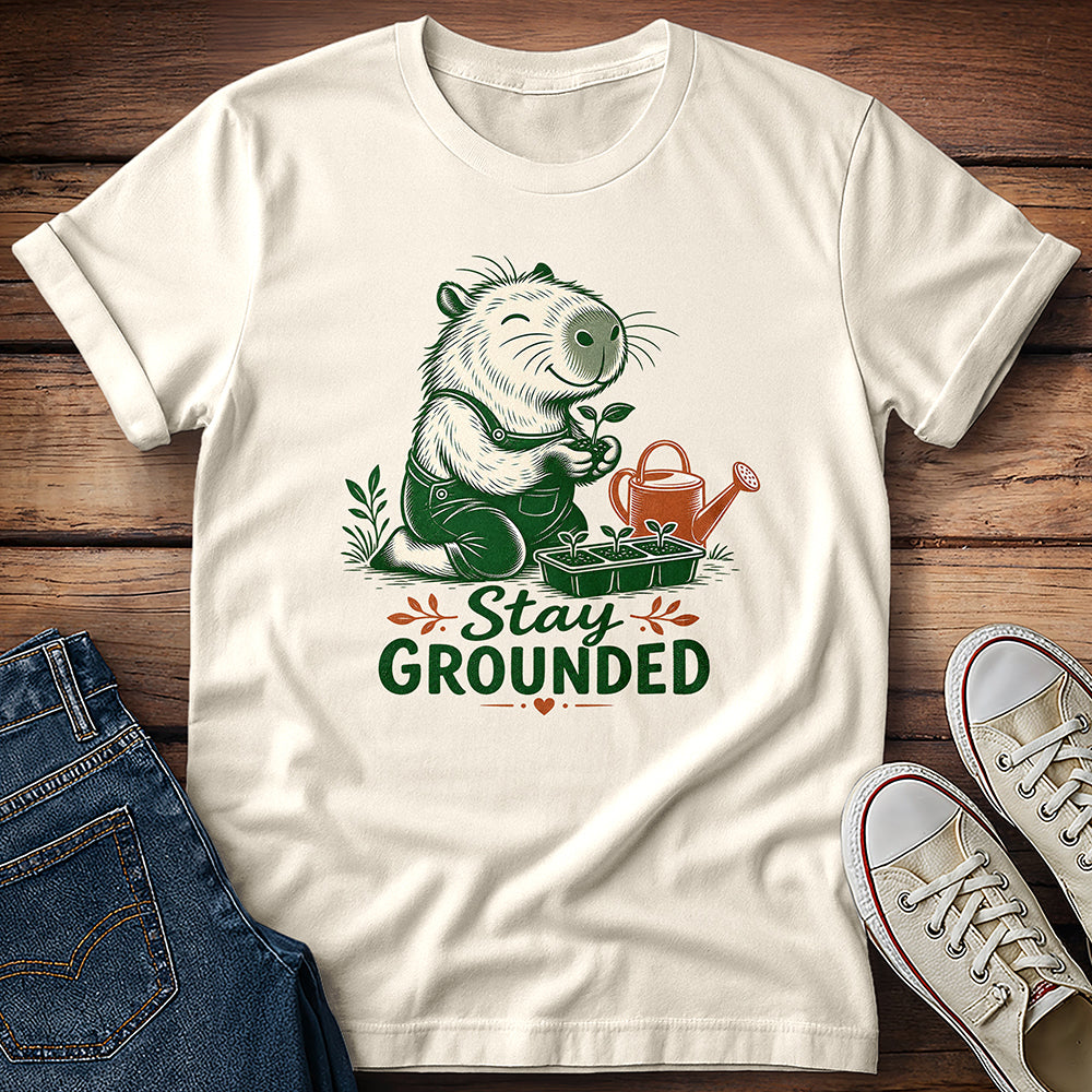 Capybara Gardening - Stay Grounded T-Shirt