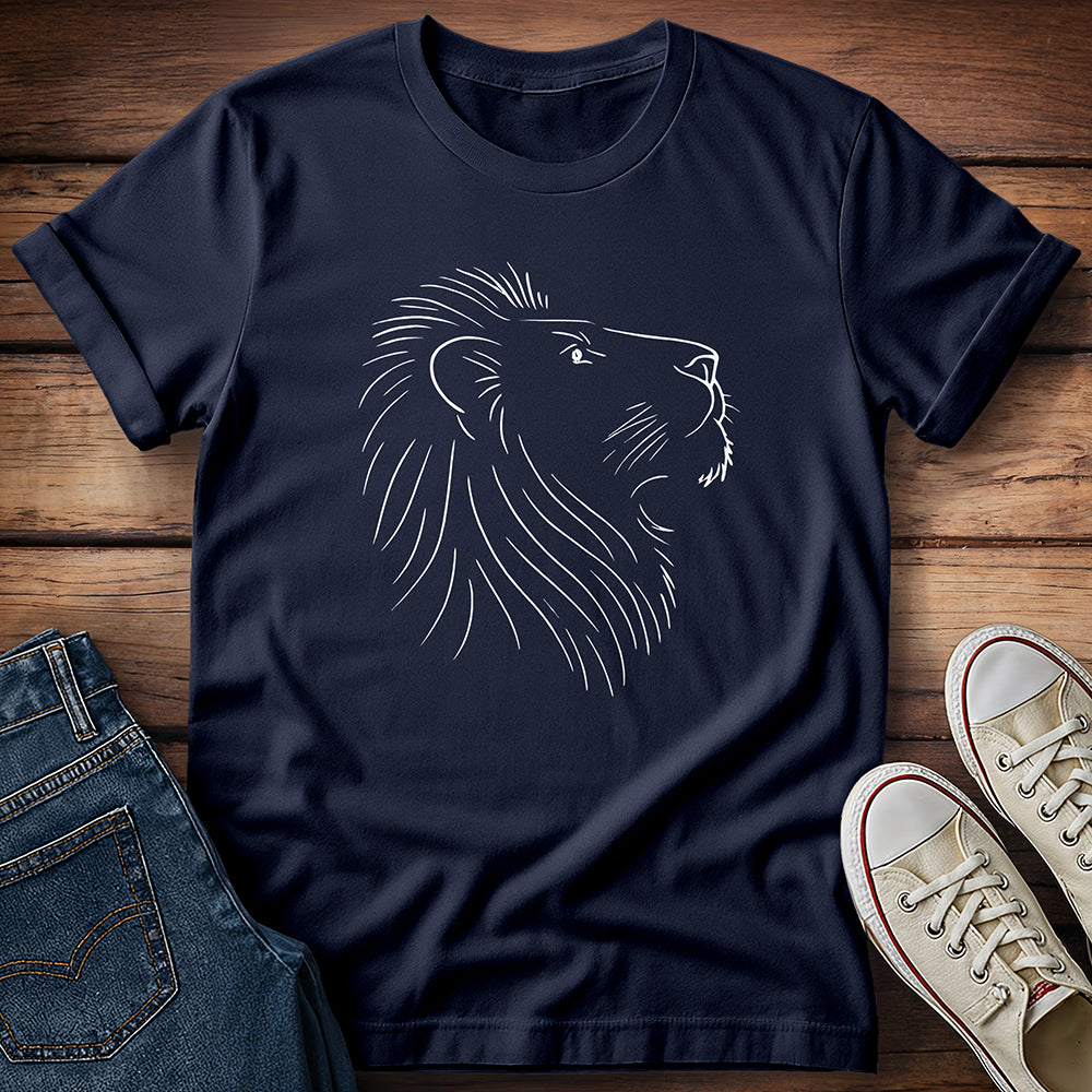 Lion Line Art T-Shirt