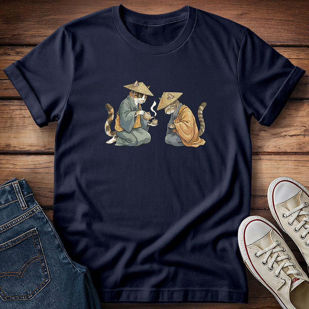 Zen Tea Cats - Paws and Reflect T-Shirt
