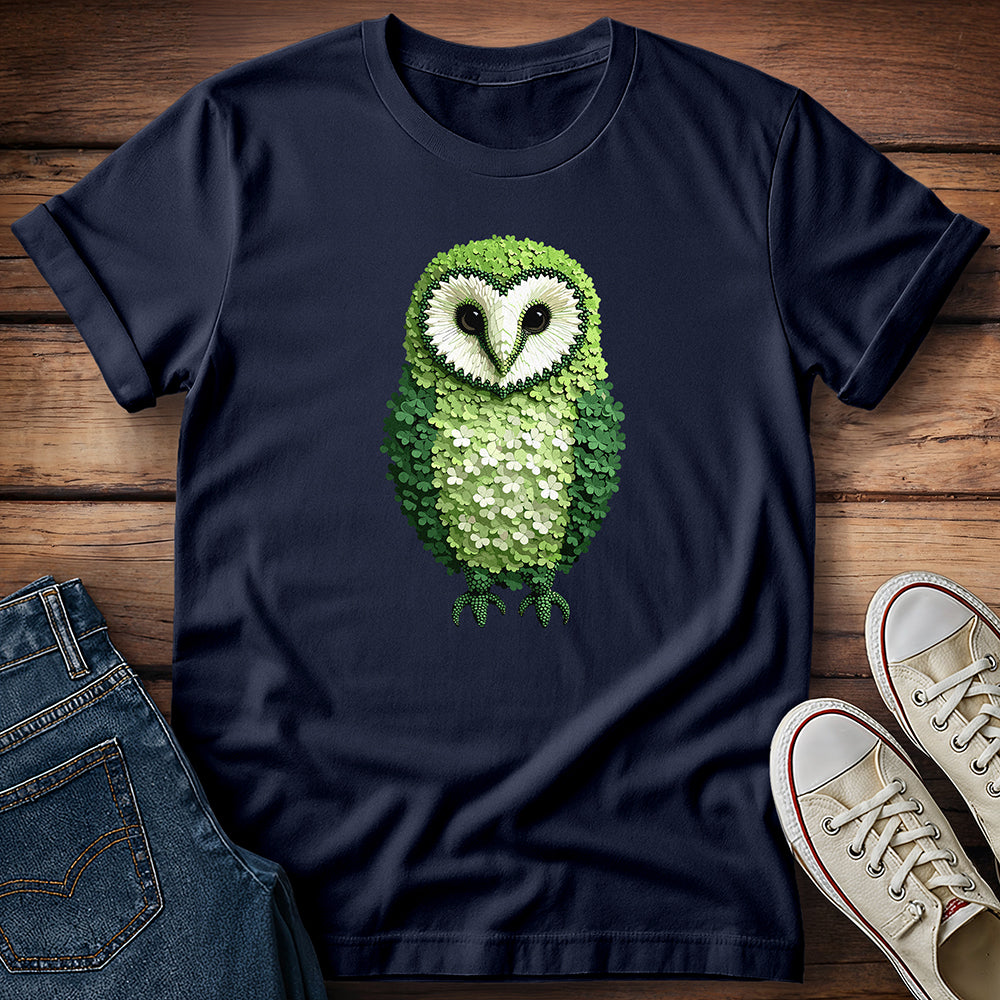 Irish Barn Owl Shamrock T-Shirt