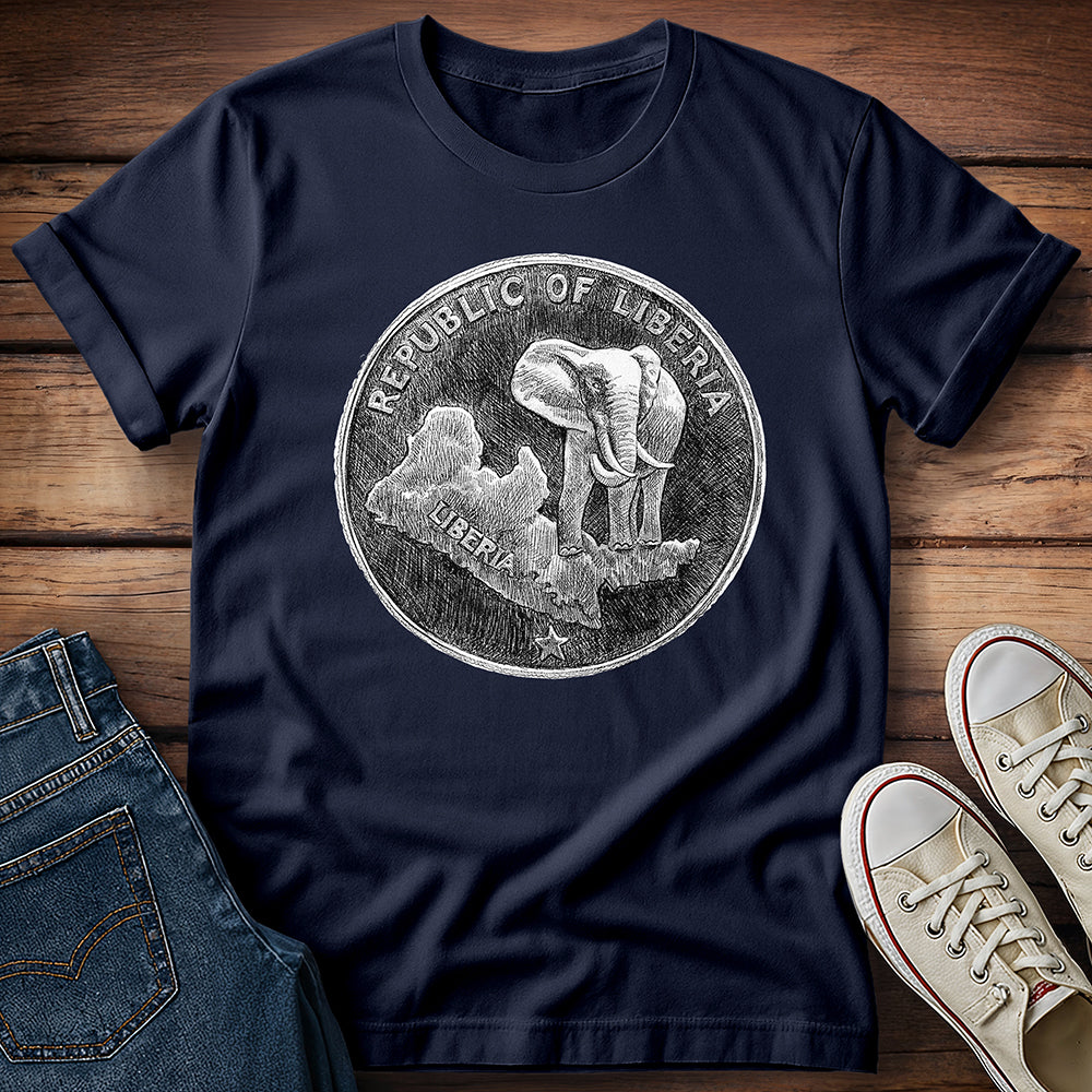 Elephant Coin - Liberia T-Shirt