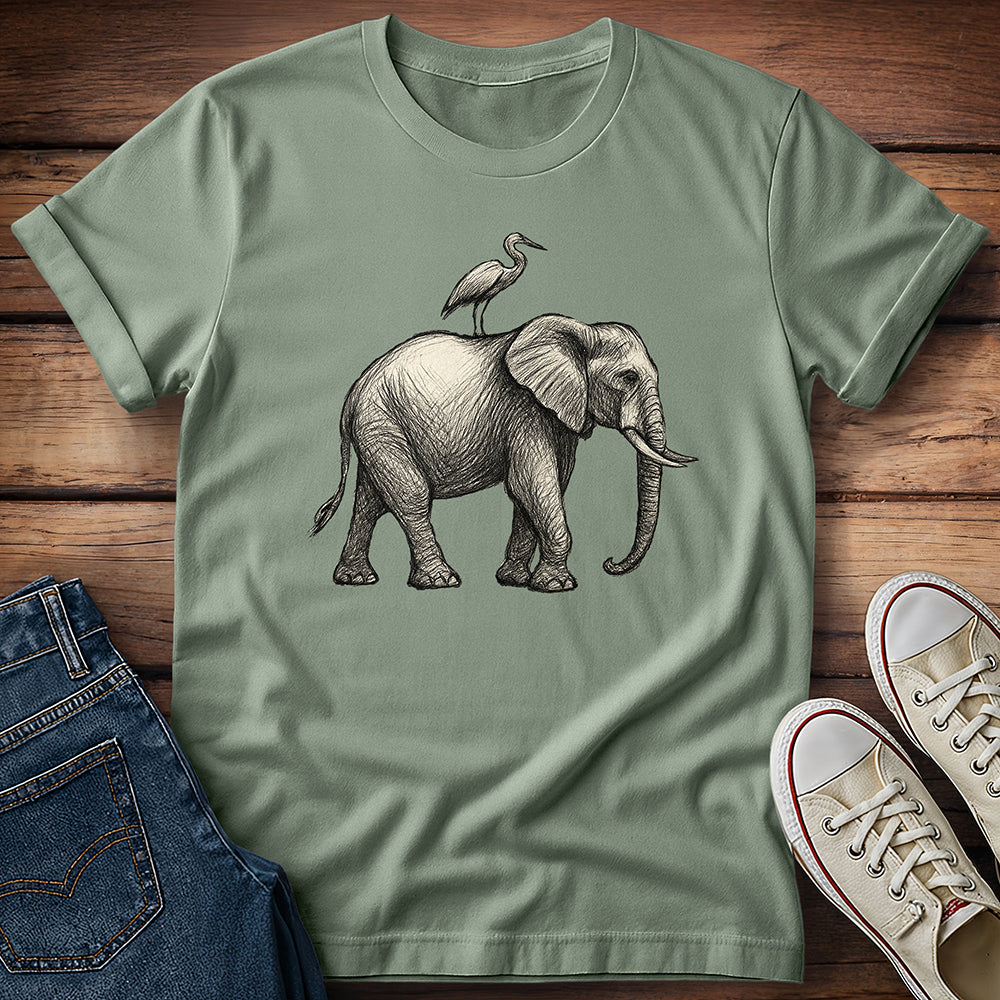 Elephant & Egret T-Shirt