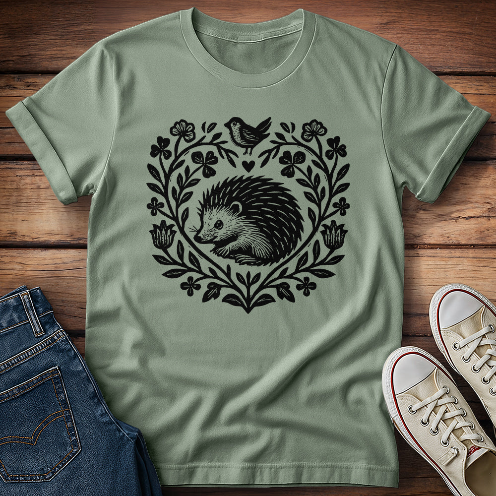 Hedgehog Linocut T-Shirt