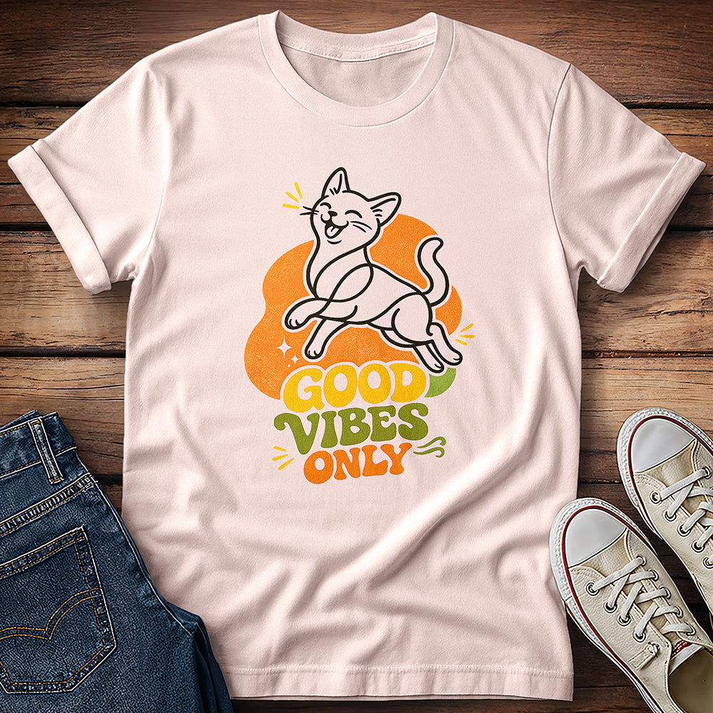 Cat -Good Vibes Only T-Shirt