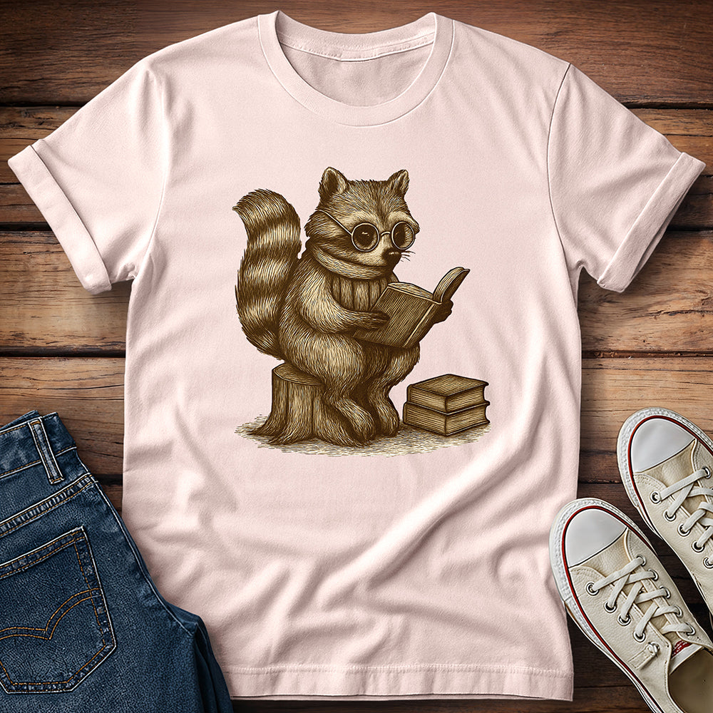 Raccoon Reading T-Shirt
