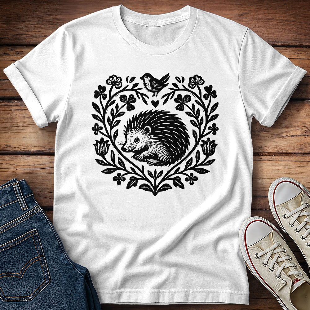 Hedgehog Linocut T-Shirt