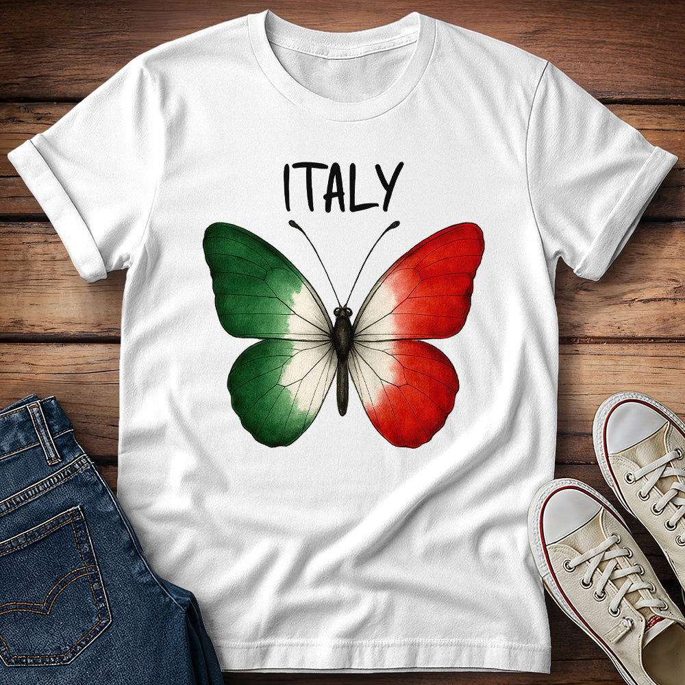 Italian Flag Butterfly T-Shirt