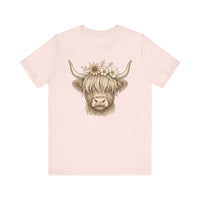 Flowery Highland Cow T-Shirt