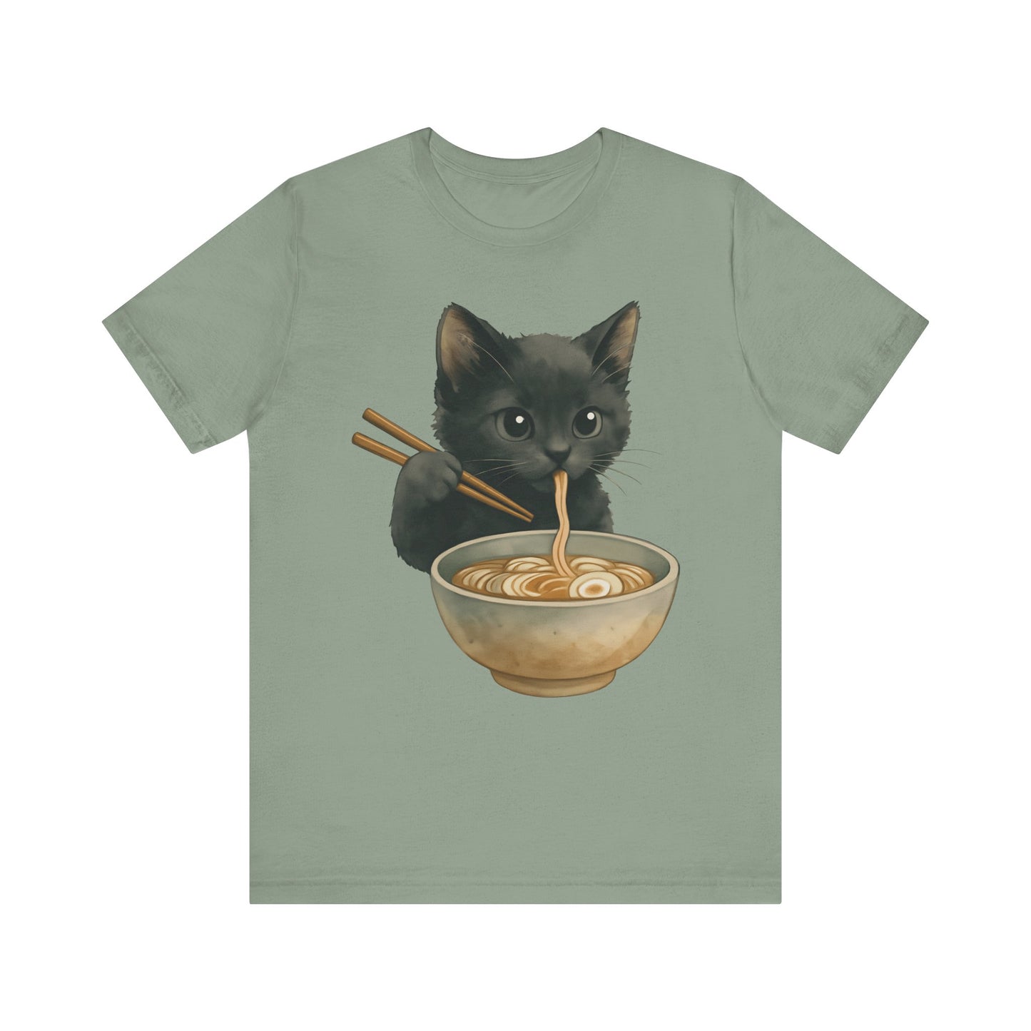 Kitten Eating Ramen T-Shirt