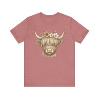 Flowery Highland Cow T-Shirt